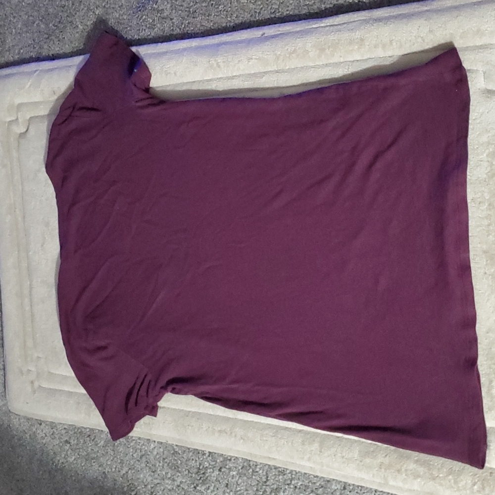 Victoria Secret Pink Maroon *V-neck* Basic Tee - Picture 5 of 5